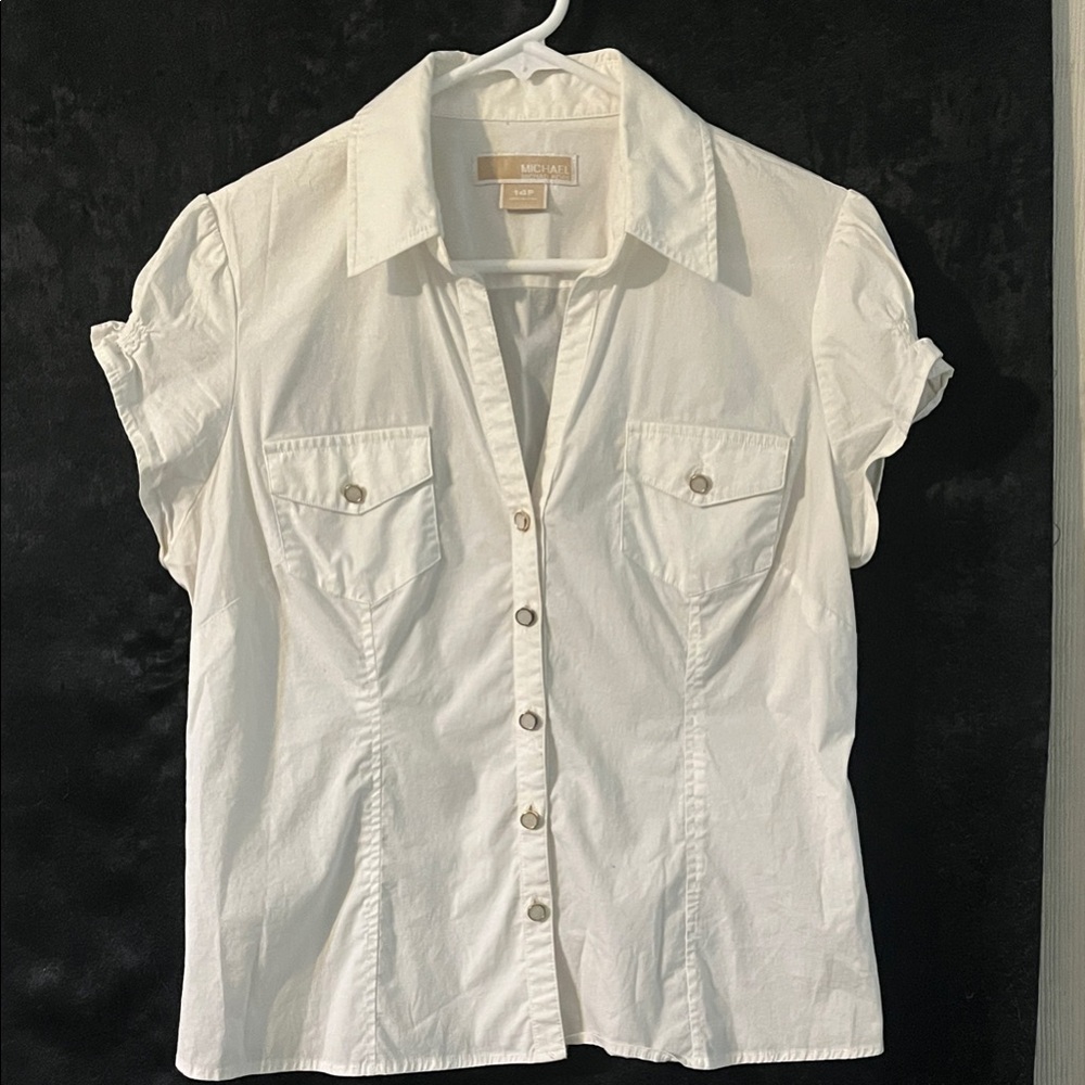 Michael Kors Cream Short Sleeve Shirt